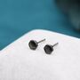 Tiny Hexagon Stud Earrings In Sterling Silver, thumbnail 1 of 11