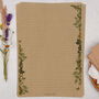 A4 Kraft Letter Writing Paper With Botanical Foliage, thumbnail 1 of 4