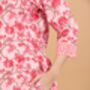 Indian Cotton Cherry Blossom Print Pyjama Set, thumbnail 3 of 4