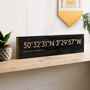Personalised Wooden Oak Bus Blind Coordinates, thumbnail 1 of 12