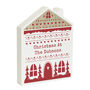 Personalised Christmas Fair Isle Wooden House Ornament, thumbnail 5 of 5