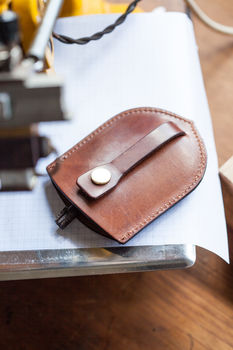 Hand Made Leather Key Pouch Case, 2 of 4
