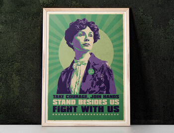 Emmeline Pankhurst Suffragette Art Print 02 | Feminist Wall Art | Suffragette Poster | Women's Rights Poster | Feminist Quote Poster, 4 of 4