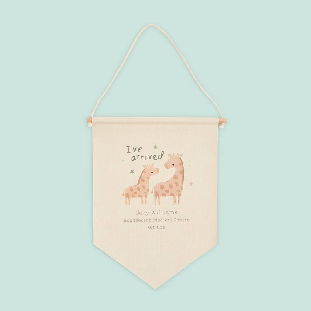 Personalised I’ve Arrived Baby Wall Hanging By My 1st Years