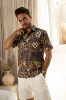 Purple Batik Cotton Shirt, 7 of 8