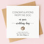 Personalised Wedding Day Card From The Dog, thumbnail 1 of 5