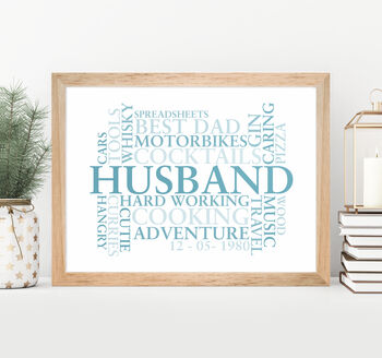 Favourite Words Personalised Word Cloud Print, 11 of 12