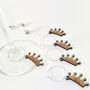 Personalised Five Crown Wine Glass Charms, thumbnail 1 of 2