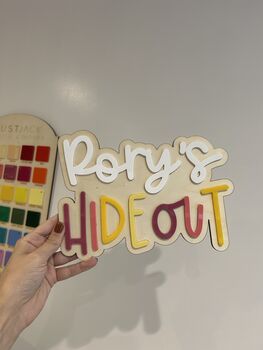 Personalised Wooden Children's Playroom Sign Decor, 9 of 9