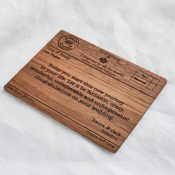 Personalised Wood Telegram, 3 of 4