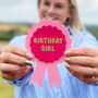 Felt Birthday Girl Rosette Badge, thumbnail 2 of 2