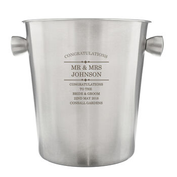 Personalised Stainless Steel Ice Bucket Birthday Gift, 3 of 3