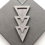 Geometric Triangular Pendant Necklace, thumbnail 1 of 5
