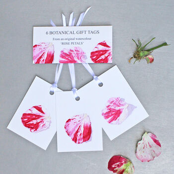 Gift Tags With Rose Petals Illustrations, 2 of 3