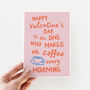 Cute Coffee Valentine's Day Card, thumbnail 4 of 4