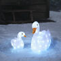 Outdoor Christmas Figure Light Up LED Acrylic Swan Battery Operated With Timer 31cm, thumbnail 3 of 3