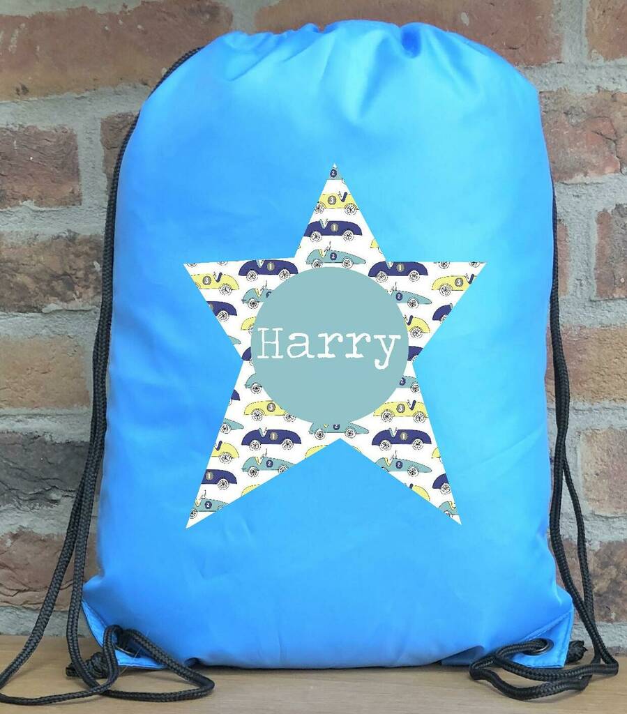 personalised swimming kit bag boy's designs by pearderbyshire