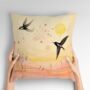 Harmony Of Swifts Hand Made Poly Linen Cushions, thumbnail 2 of 7