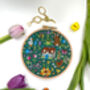 Country Cottage Garden Cross Stitch Kit, thumbnail 2 of 9