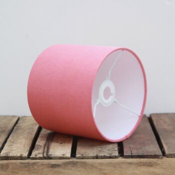 Linen Coral Pink Lampshade, 6 of 9