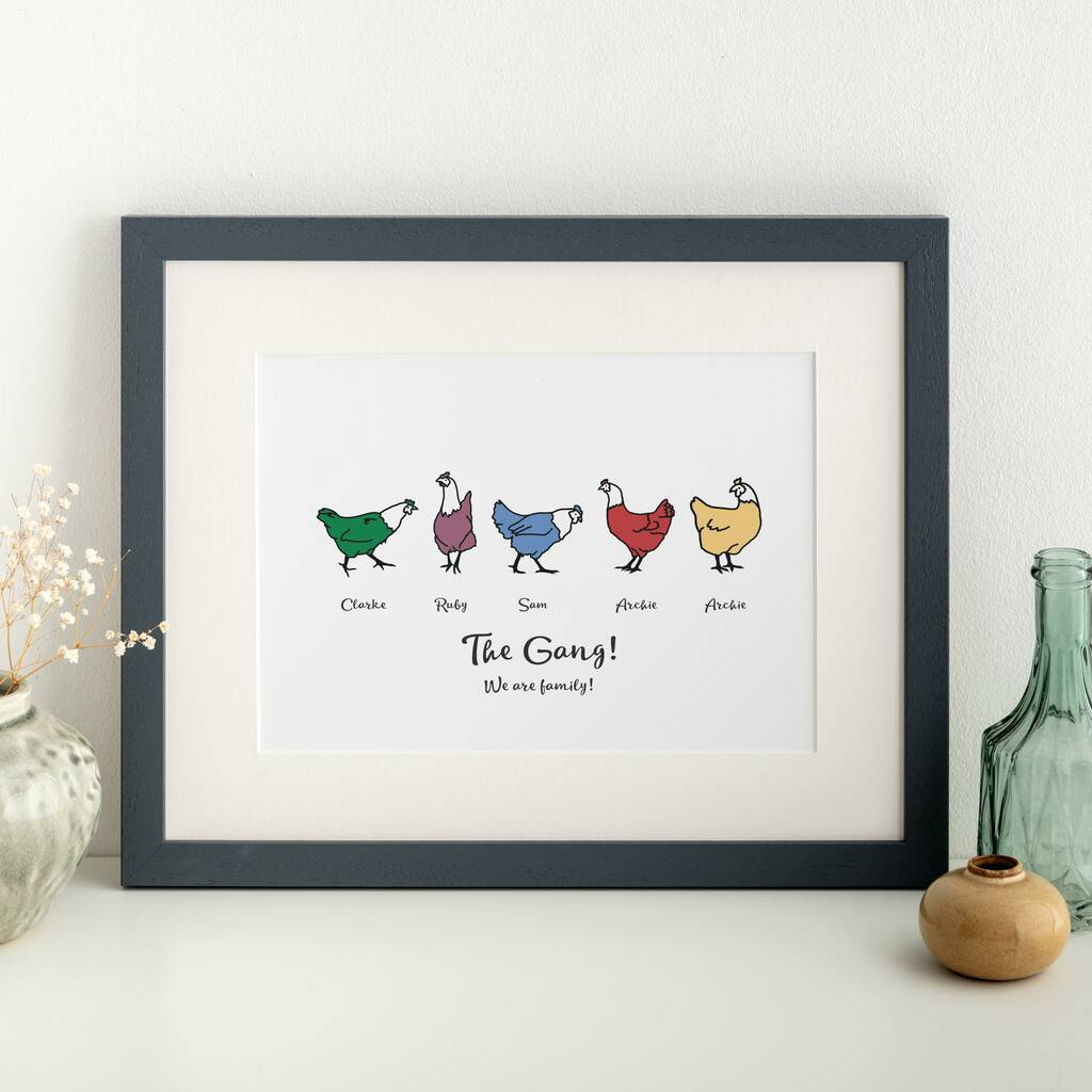 Personalised Chicken Family Print, 1 of 8