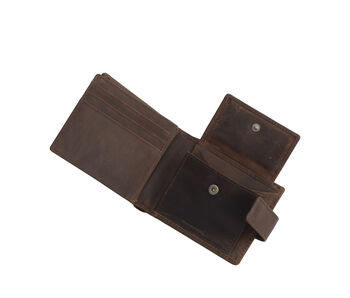 Personalised Men's Oiled Leather Wallet Rfid Brown, 5 of 7