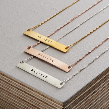 Personalised Flat Bar Necklace, 5 of 9