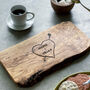 Personalised Carved Heart Cheese Board, thumbnail 1 of 4