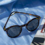 Classic Round Keyhole Sunglasses In Tortoise Shell, thumbnail 1 of 3