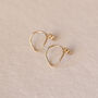 9ct Solid Gold Flow Stud Earrings, thumbnail 3 of 5