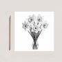 Welsh Inspired Daffodils Hand Drawn Flower Greeting Card, thumbnail 2 of 6