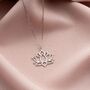 Sterling Silver Lotus Flower Necklace, thumbnail 1 of 10
