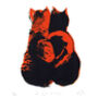 A Pair Of Cats Screen Print Love Valentines, thumbnail 2 of 2
