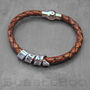 Personalised Brown Leather Secret Message Bracelet, thumbnail 1 of 4