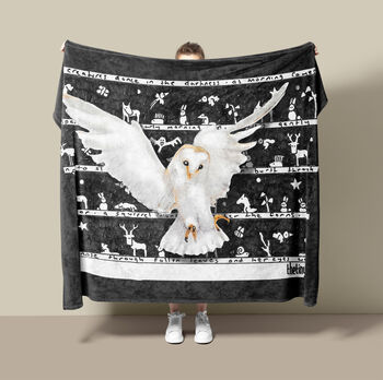 Owl Fleece Blanket, 3 of 8