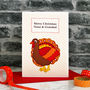 'Christmas Turkey' Personalised Christmas Card, thumbnail 3 of 3