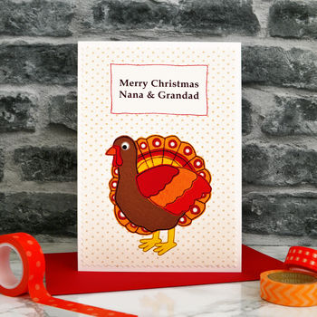'Christmas Turkey' Personalised Christmas Card, 3 of 3