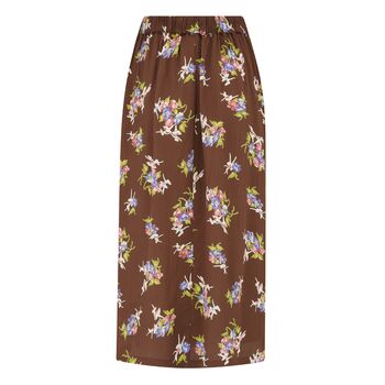 Deanna Skirt In Brown Floral Vintage 1940s Style, 2 of 3