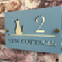 Personalised Cat Silhouette Design House Number Sign Acrylic, thumbnail 2 of 10