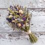 Blue And Ivory Dried Flower Wedding Bouquet, thumbnail 2 of 2