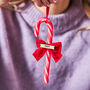 Edible Candy Cane And Bow Christmas Decoration, thumbnail 6 of 6