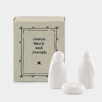 East Of India Jesus, Mary And Joseph Mini Matchbox Christmas Keepsake Gift, 2 of 2