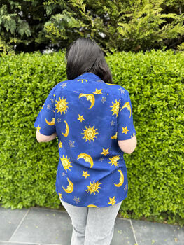 90s Sun And Moon Pattern Button Up Shirt, 3 of 7