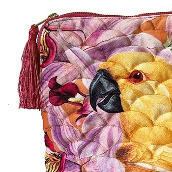 Large Quilted Velvet Make Up Bag, 5 of 6