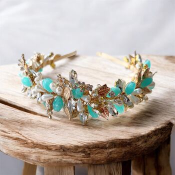 Turquoise Halo Headpiece, 6 of 6