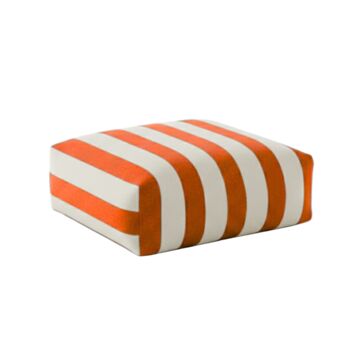 Hand Painted Linen Floor Cushion Cube In Stripe Print, 10 of 12