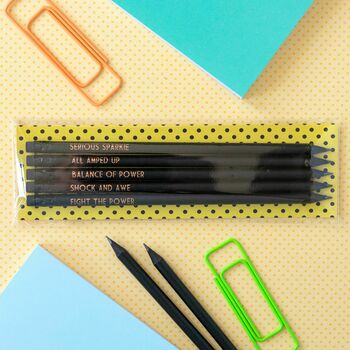 Funny Electrician Pencil Set: Serious Sparkie, 4 of 7