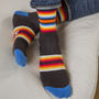 Sunset Multi Stripe Fine Sock, thumbnail 1 of 4