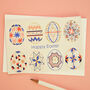 Folksy Happy Easter Card, thumbnail 1 of 2