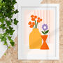 Vibrant Vases Modern Floral Botanical Graphic Art Print, thumbnail 1 of 4